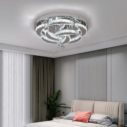 Luxury K9 Crystal Flush Mount Ceiling Chandelier