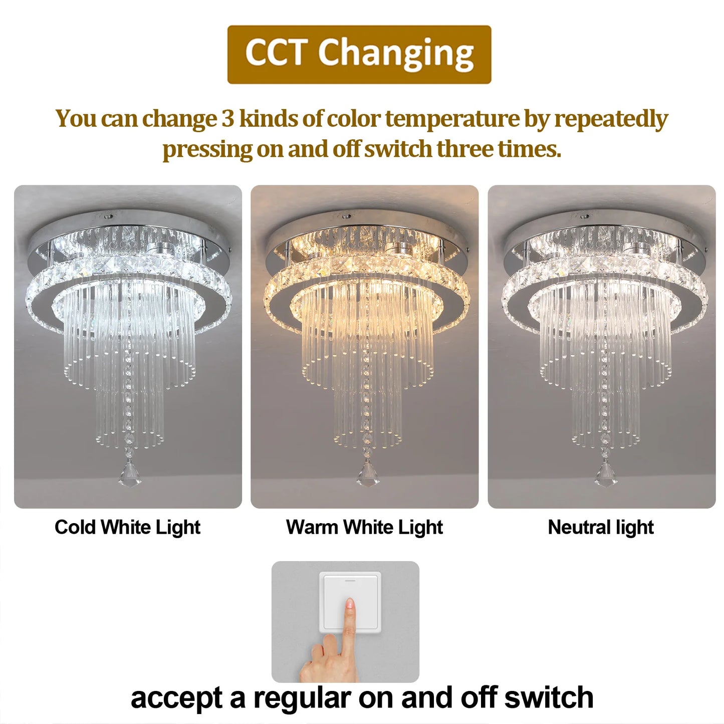 Luxury Crystal Waterfall Pendant Ceiling Chandelier