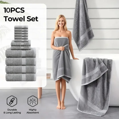 Luxury 12 Piece Cotton Bathroom Towel Set