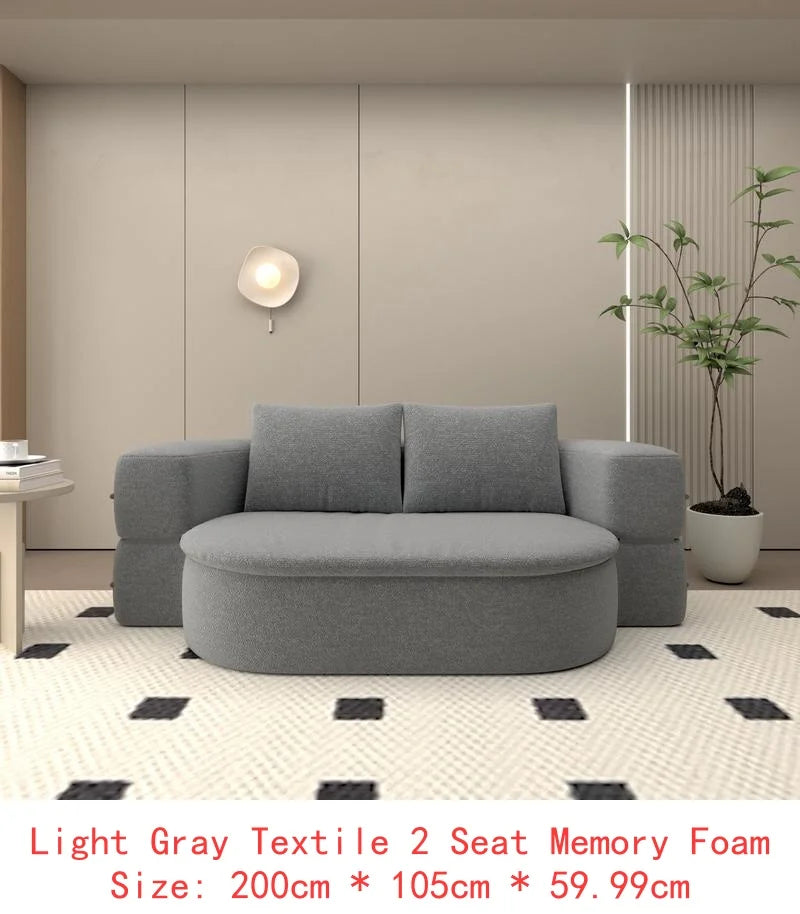 L-Shaped Cloud Deep Seat Sectional Sofa