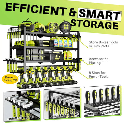 Wall Mount Power Tool Organizer with Drill Holder