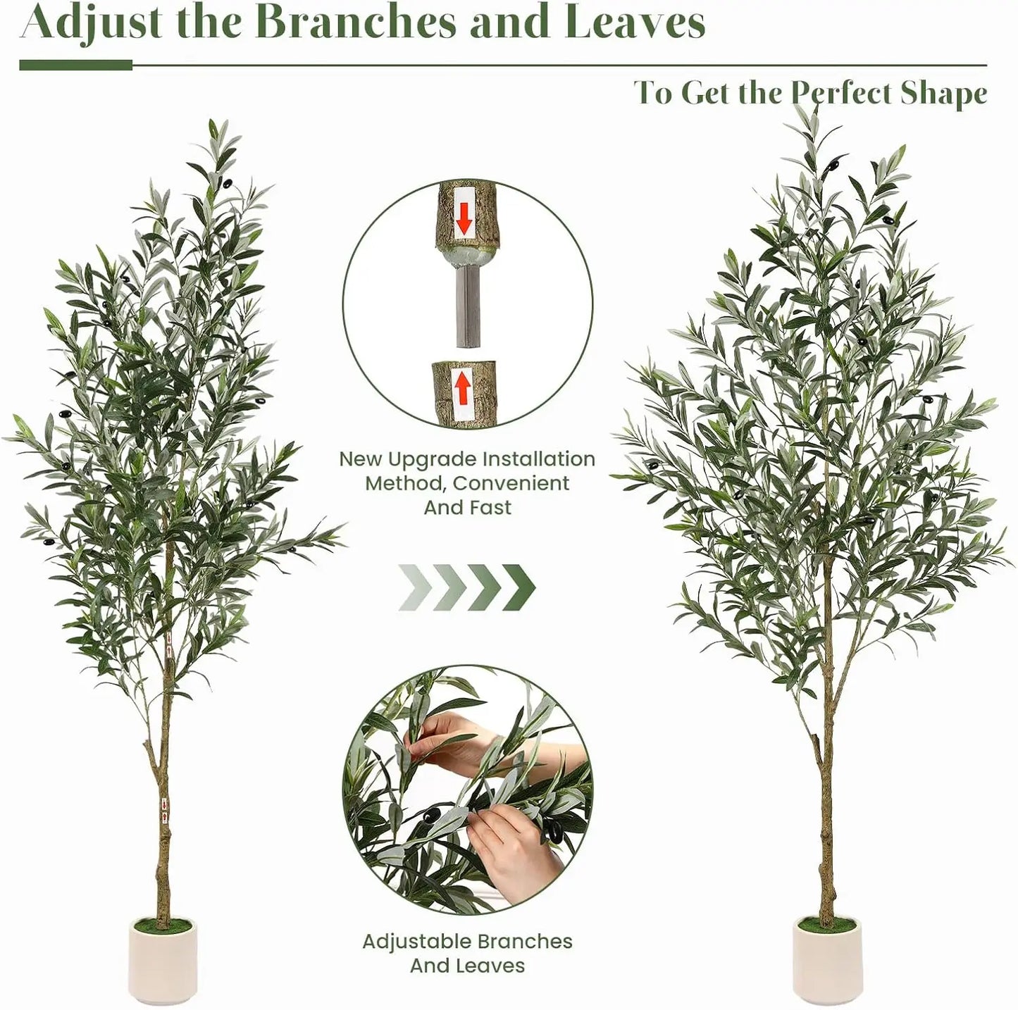 Artificial Olive Floor Leaf