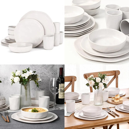 16-Piece Ceramic Dinnerware Set for Four Place Settings