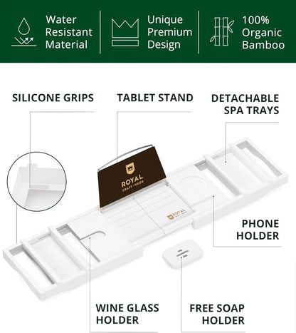 Luxury Bamboo Foldable Bathtub Spa Tray
