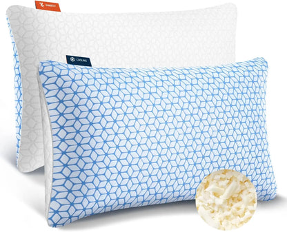King Size Cooling Shredded Memory Foam Pillows Set