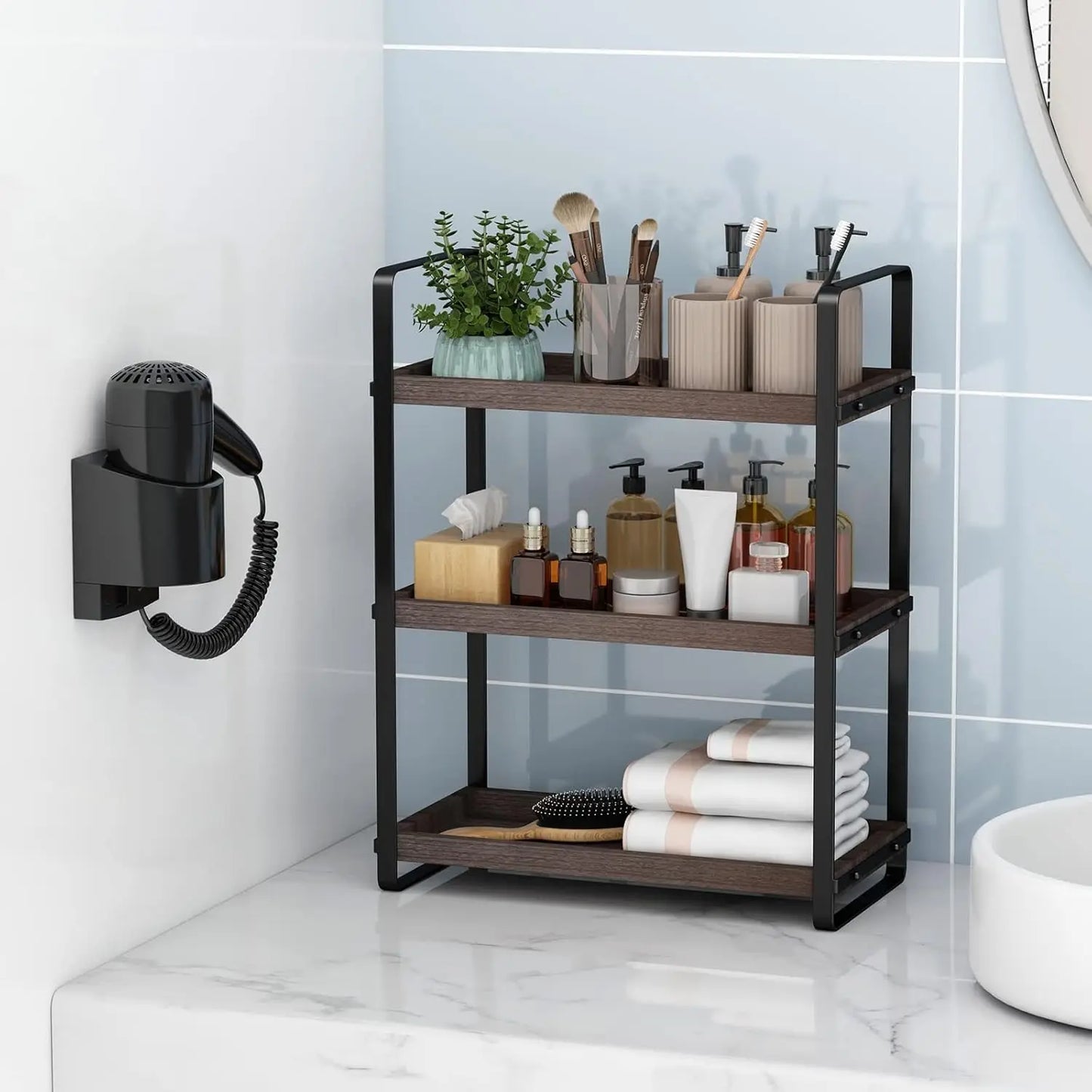 3-Tier Countertop Organizer Shelf for Bathroom Storage