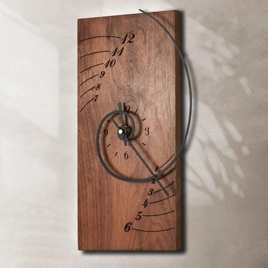 Walnut Fibonacci Wall Clock