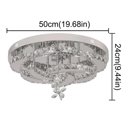 Luxury K9 Crystal Flush Mount Ceiling Chandelier