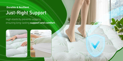 Natural Bamboo Fiber Ultra-Thin Waterproof Mattress Pad