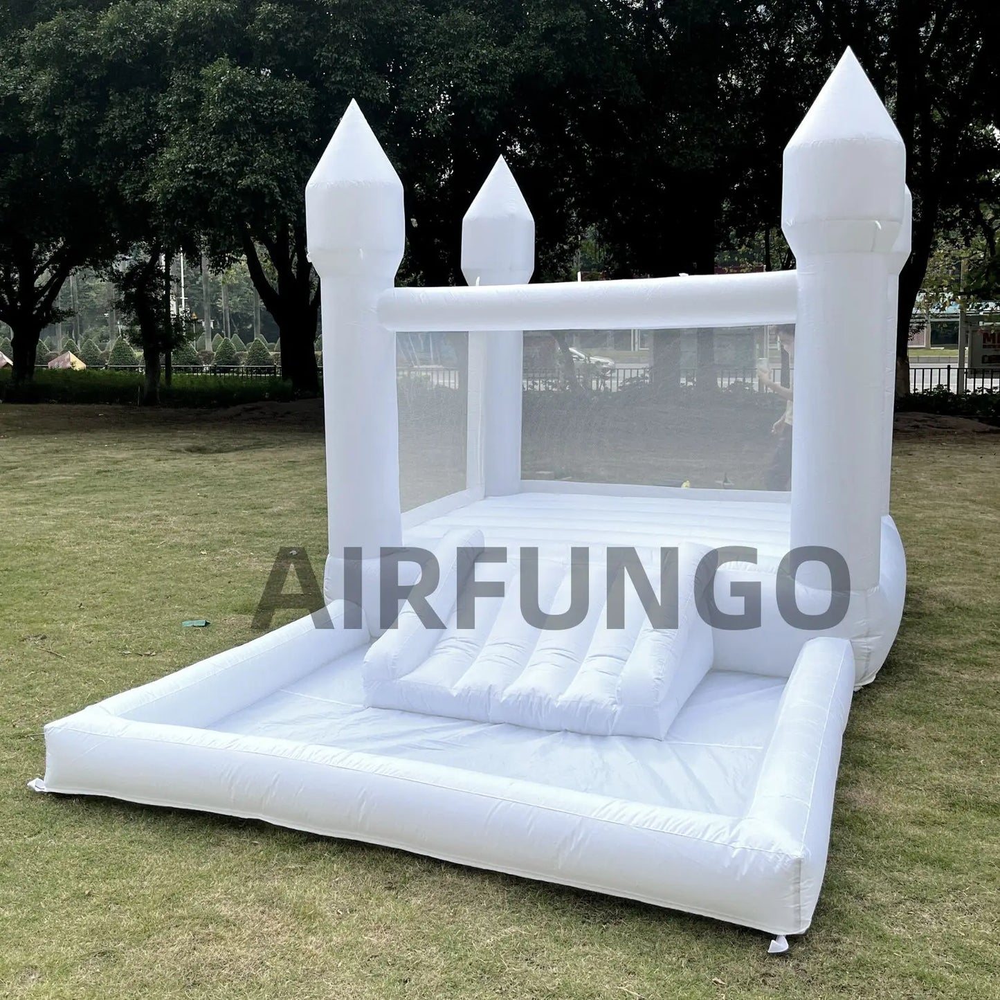Kids Inflatable Bounce House with Slide and Ball Pit