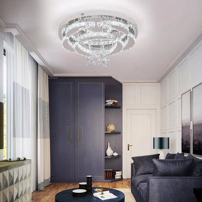 Luxury K9 Crystal Flush Mount Ceiling Chandelier