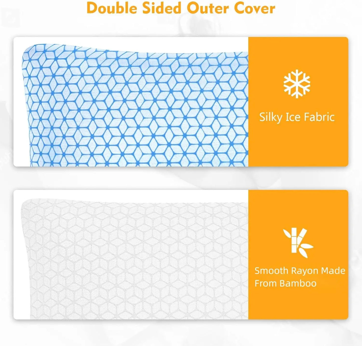King Size Cooling Shredded Memory Foam Pillows Set