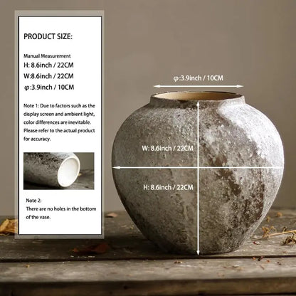 Rustic Ceramic Terracotta Decorative Vase