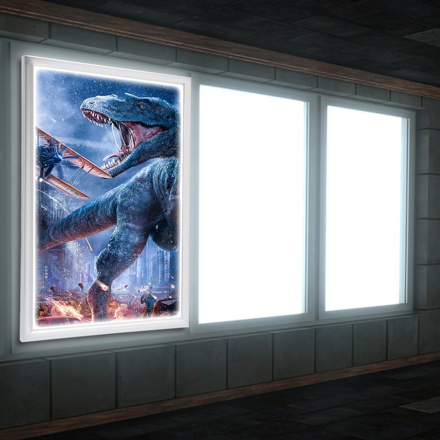 LED Backlit Movie Poster Light Box Display Frame 24x36