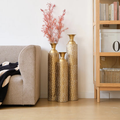 Metal Floor Vase Set of 3