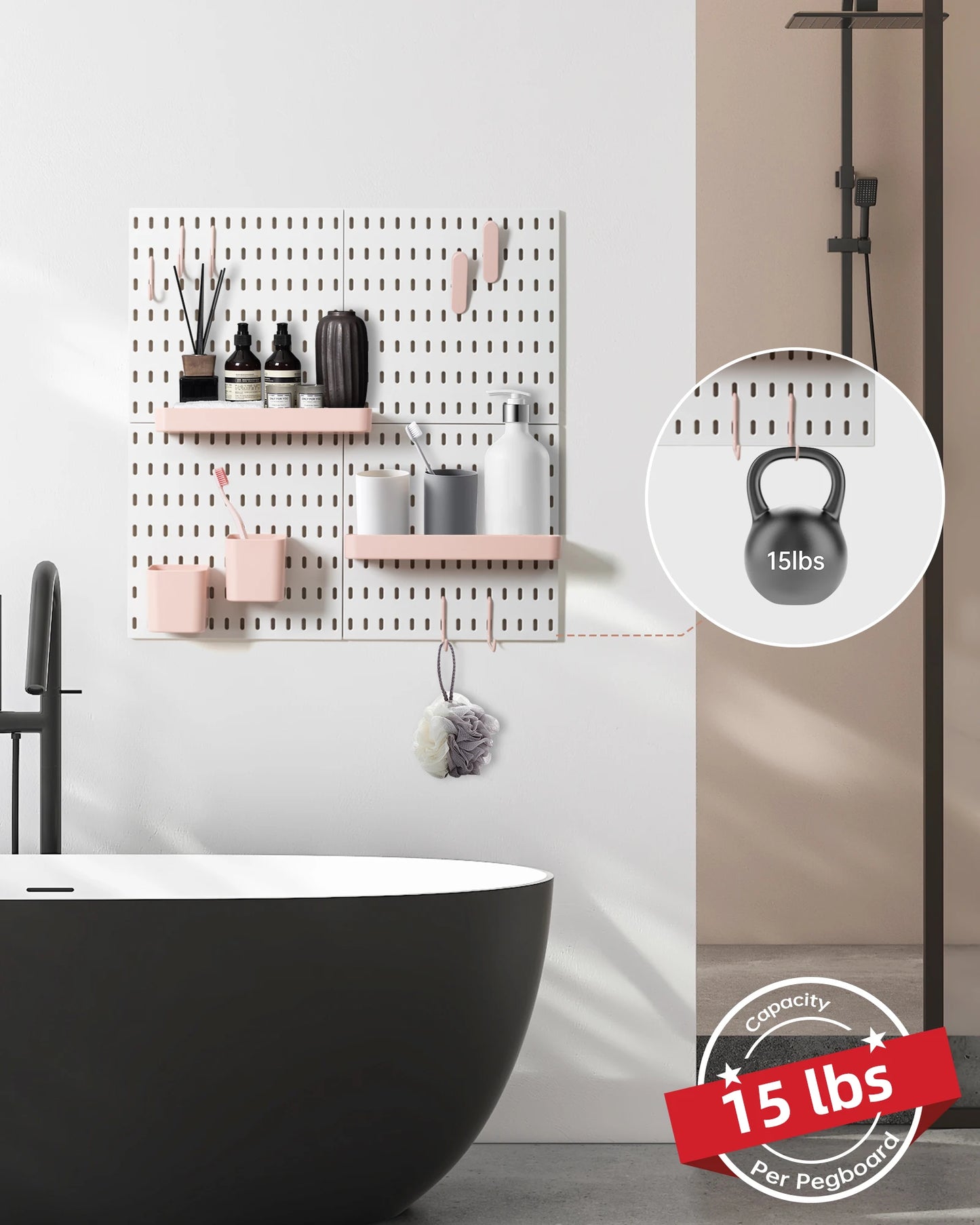 4-Piece Pegboard Wall Organizer Storage Set