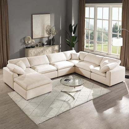 Oversized Modular Cloud Sectional with Removable Covers