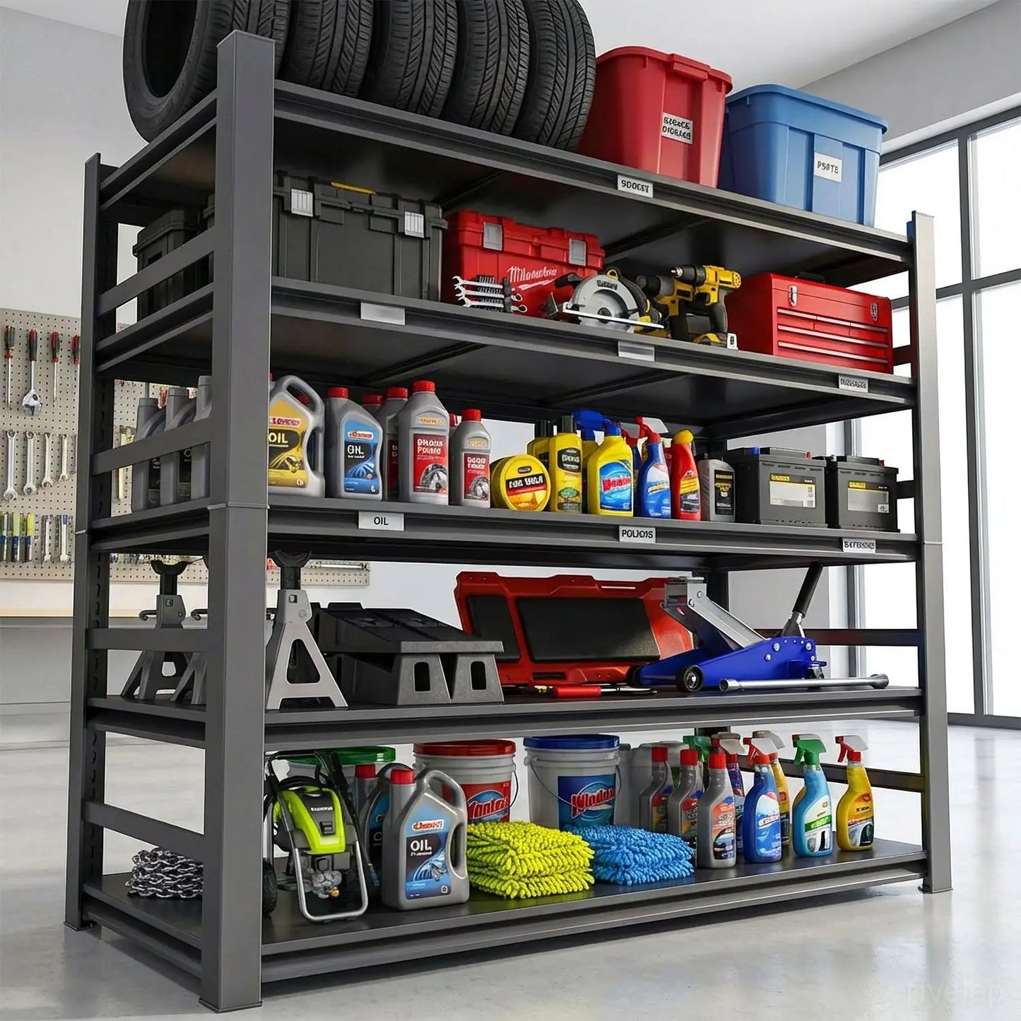 Heavy Duty 5-Tier Garage Storage Shelving Rack