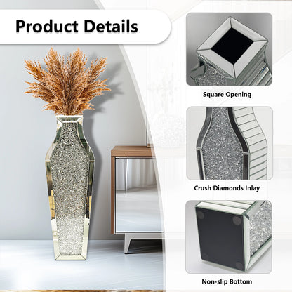 Luxury Crushed Diamond Floor Vase