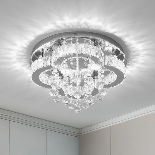 Luxury Crystal Flush Mount Ceiling Chandelier Light