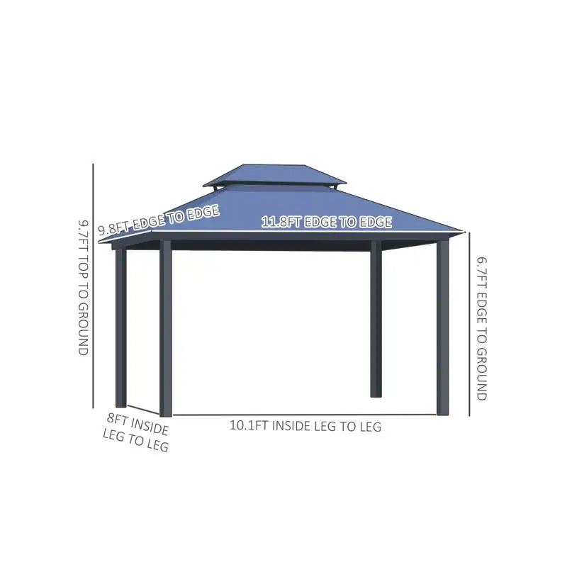 Outdoor Patio Gazebo with Pergola Design