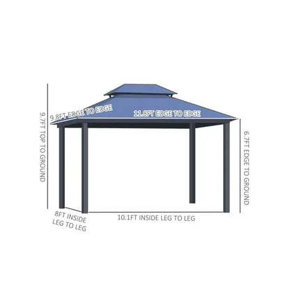 Outdoor Patio Gazebo with Pergola Design