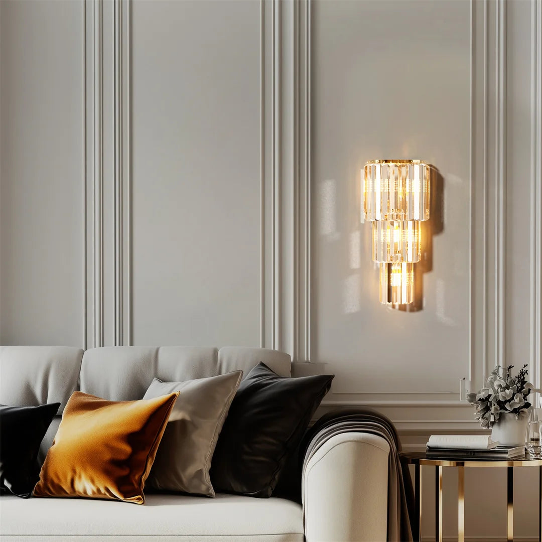 Modern Crystal Wall Sconce Light Fixture