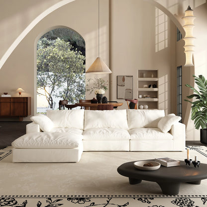 Oversized Modular Cloud Sectional Sofa with Ottoman