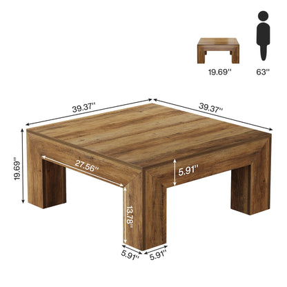 Farmhouse Square Wood Coffee Table