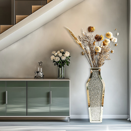 Luxury Crushed Diamond Floor Vase