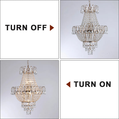 Luxury Gold Crystal Staircase Chandelier Ceiling Light