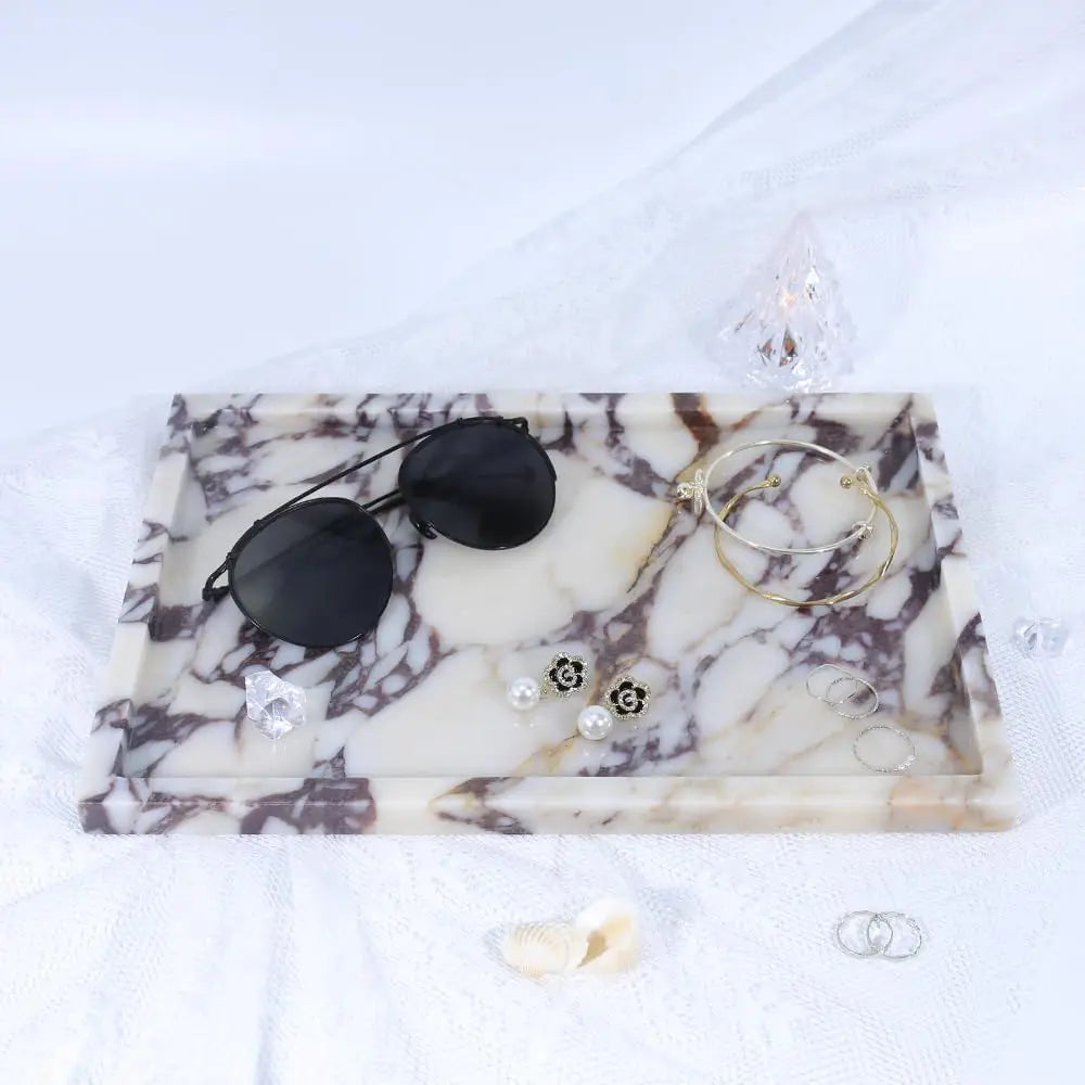 Luxury Marble Vanity Tray for Bathroom Decor