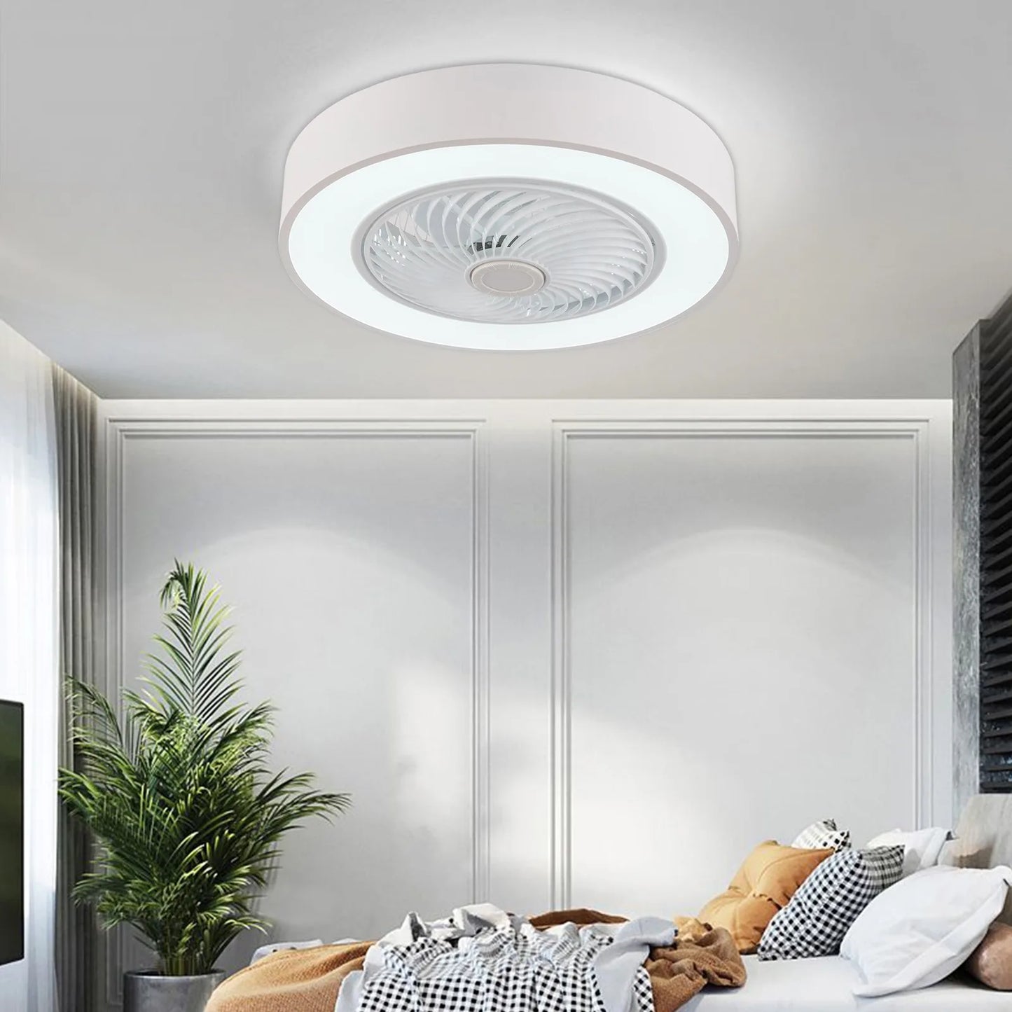 Modern LED Ceiling Fan Light with Remote