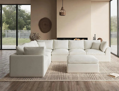 Oversized Modular Cloud Sectional with Removable Covers
