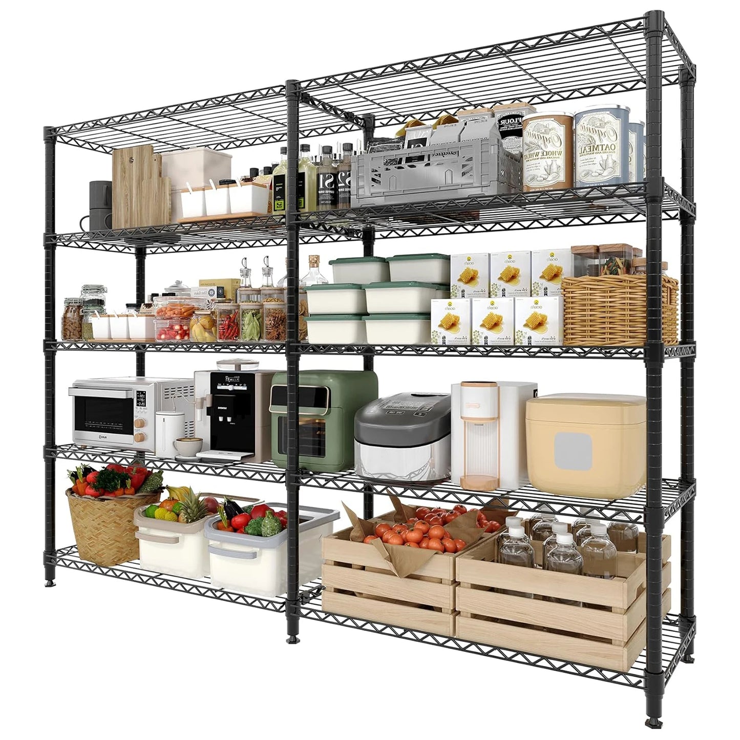 Heavy Duty Adjustable 5-Tier Garage Storage Shelving