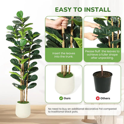 Artificial Fiddle Leaf Fig Floor Tree