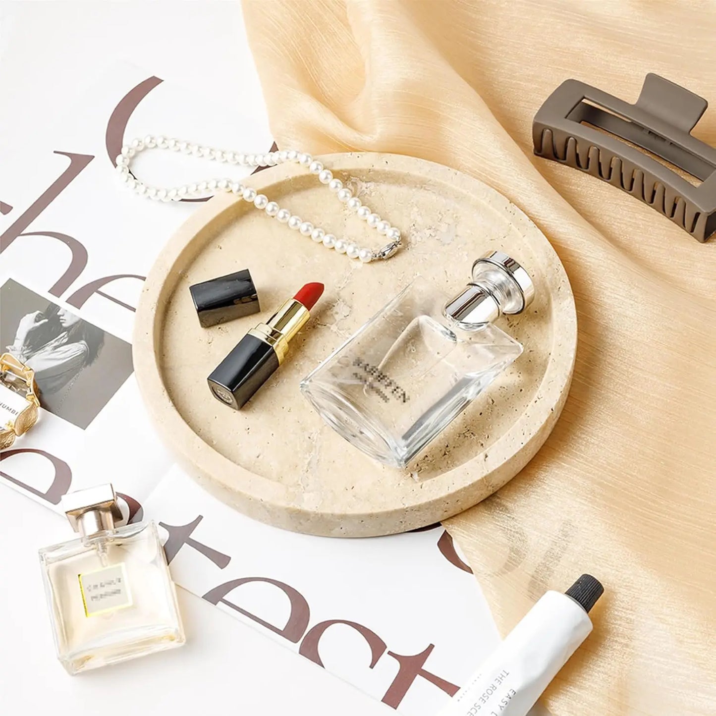 Luxury Marble Decorative Vanity Organizer Tray