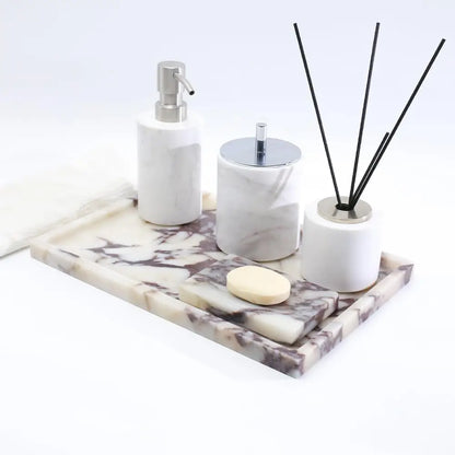 Luxury Marble Vanity Tray for Bathroom Decor