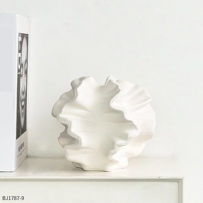 Minimalist Ceramic Coral Vase - Nordic Desktop Decor