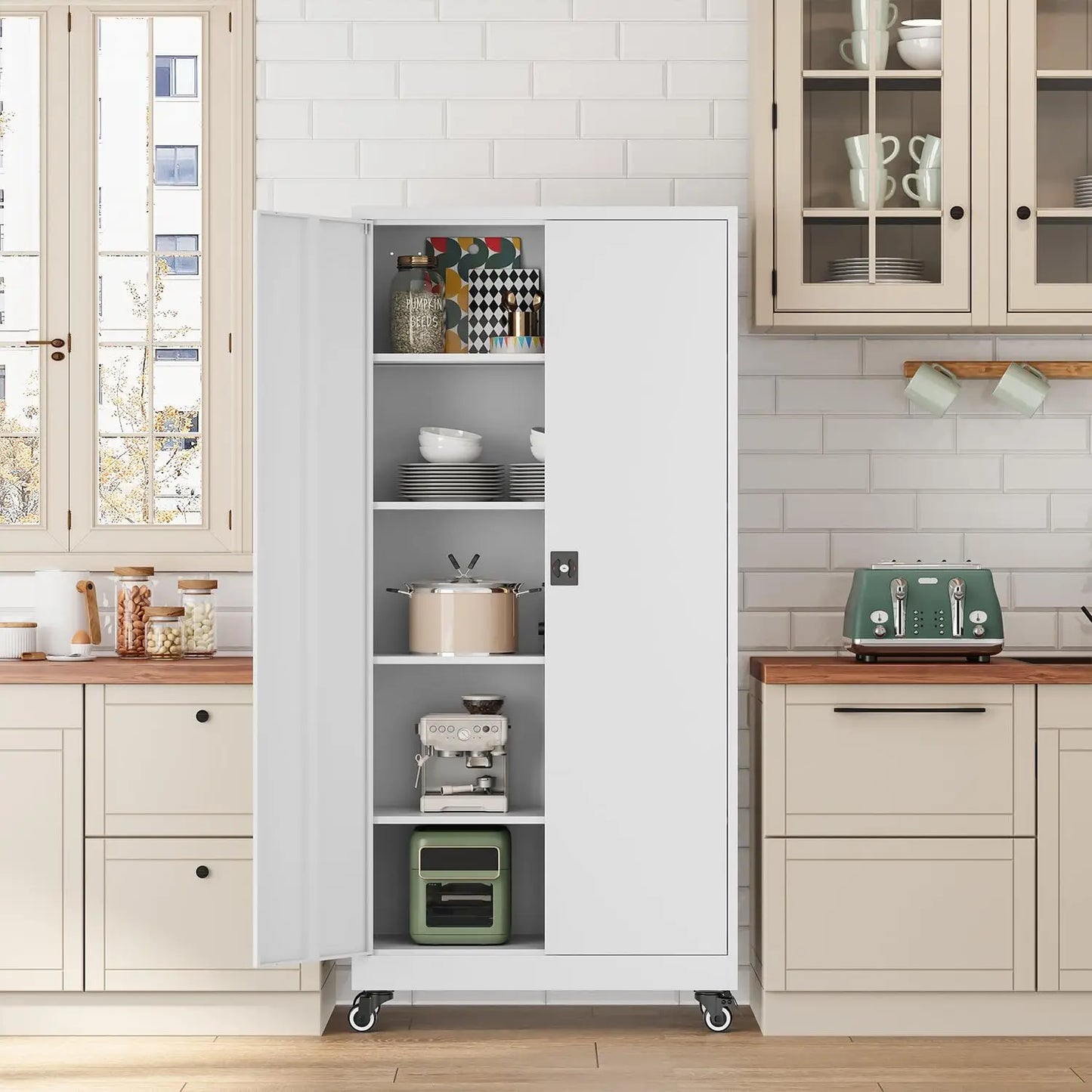 Heavy Duty Rolling Garage Cabinet with Lock