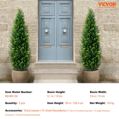 Artificial Cedar Topiary Floor Tree