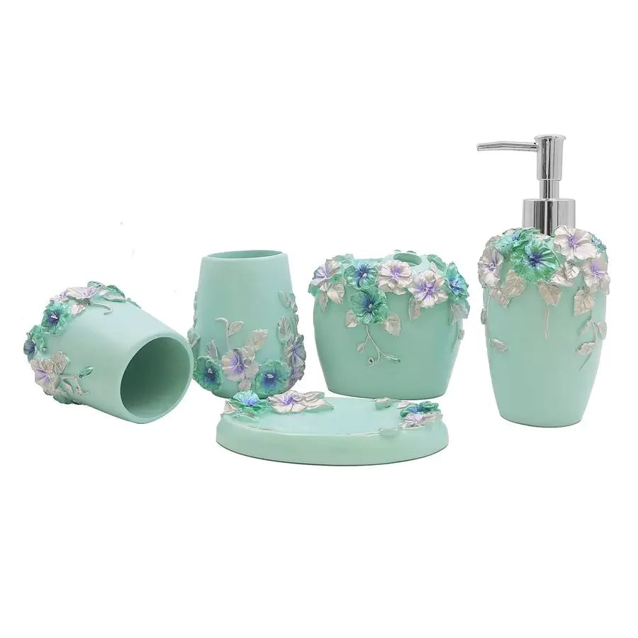 5-Piece Bathroom Accessories Set with Soap Dispenser