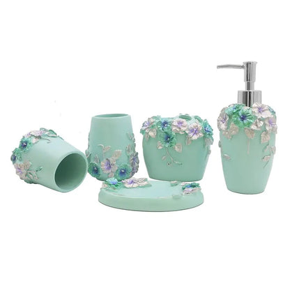 5-Piece Bathroom Accessories Set with Soap Dispenser