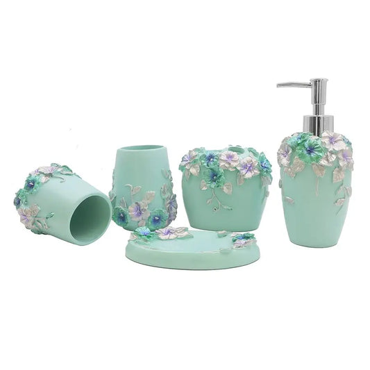 5-Piece Bathroom Accessories Set with Soap Dispenser