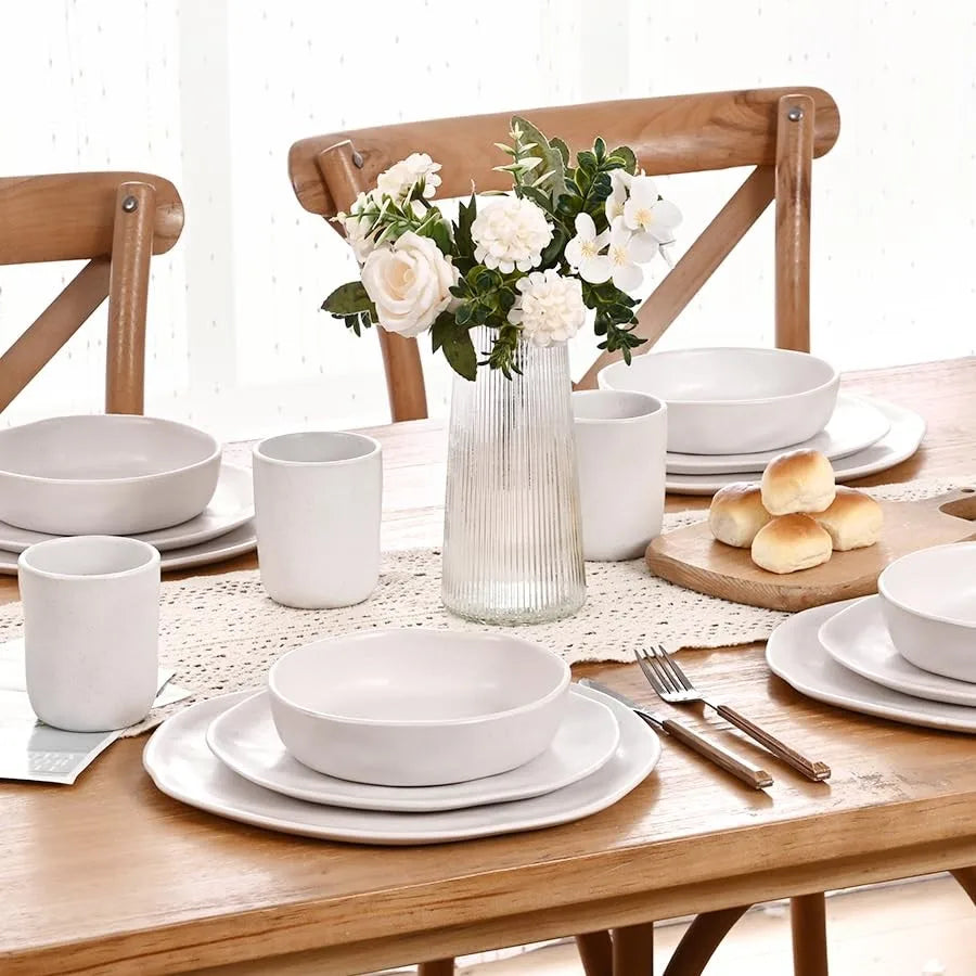 16-Piece Ceramic Dinnerware Set for Four Place Settings