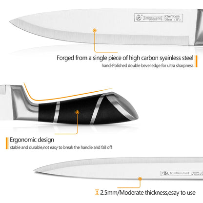 Nonstick Stainless-Steel Kitchen Knife Set