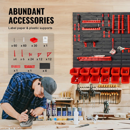 Wall Mounted Garage Tool Organizer Storage Rack
