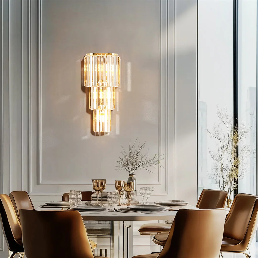 Modern Crystal Wall Sconce Light Fixture