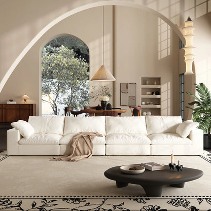 Oversized Modular Cloud Sectional Sofa with Ottoman
