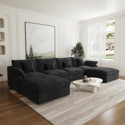 Modular Down Cloud U-Shaped Sectional Sofa